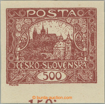 248935 -  Pof.25 IIr, 500h brown, the bottom marginal stmp with part 