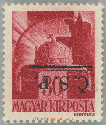 248977 - 1944 ROŽŇAVA / maďarská Koruna 30f červená s PŘEVRÁC