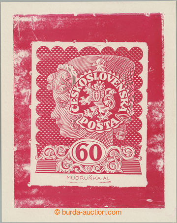 248994 - 1920 MUDRUŇKA A., zvětšený nepřijatý návrh známky 60