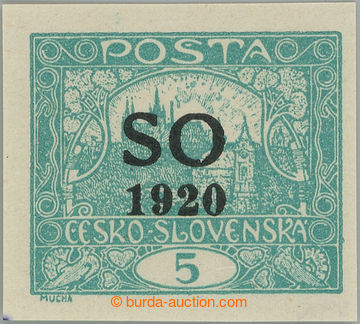 249046 -  Pof.SO3, Hradčany 5h blue-green imperforated; mint never h