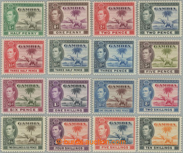 249058 - 1938-1946 SG.150-161, George VI. - Elephants ½d - 10Sh; com