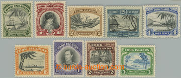 249116 - 1944-1946 SG.137-145, Motives ½P - 3Sh; complete set, 2Sh t