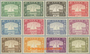 249149 - 1937 SG.1-12, Dhow ½a - 10R; complete set, hinged, c.v.. £