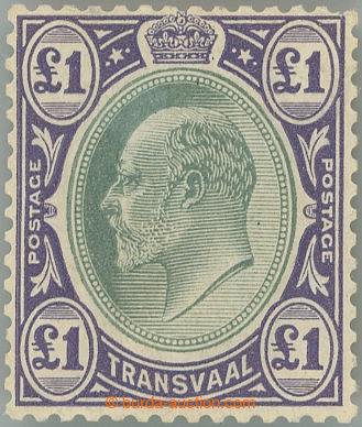 249158 - 1908 SG.272, Edward VII. £1 green / violet, wmk Mult Crown 