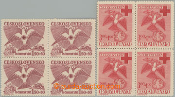 249235 - 1949 Pof.527-528, Czechosl. red cross, complete set of in bl