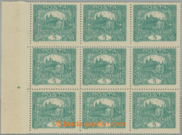 249275 -  Pof.4A IIs, 5h modrozelená, 9-blok s levým okrajem, HZ 13