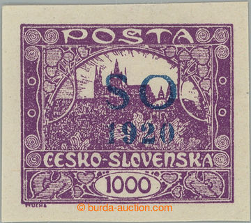 249309 -  Pof.SO23, Hradčany 1000h violet imperforated with blue ove