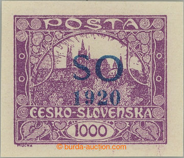249310 -  Pof.SO23, Hradčany 1000h violet imperforated with blue ove