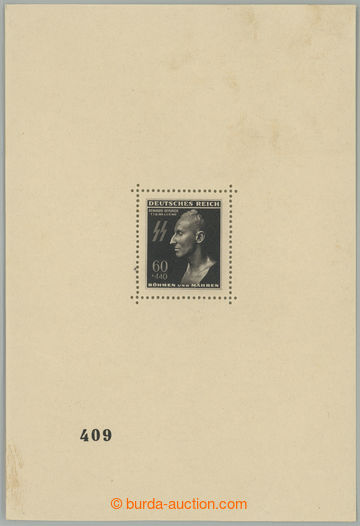 249344 - 1943 Pof.A111; Mi.Bl. I, Heydrichův aršík / Heydrich Bloc