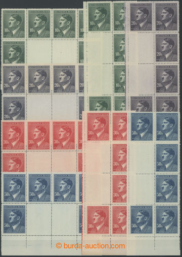 249357 - 1942 Pof.96-99, A. Hitler., large format 10K-50K, complete s