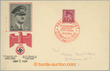 249395 - 1939 PR3/ PRAHA – 50. výročí narození Vůdce, POB b-a,