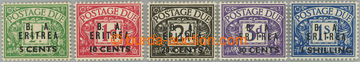 249399 - 1950 BRITSKÁ OKUPACE / SG.ED6-ED10, Doplatní 5c/½P - 1Sh/