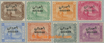 249410 - 1897 SG.1-9, Egyptian 1m - 10p, overprint SOUDAN; complete s