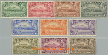 249462 - 1932 SG.84-93, George VI. ½d - 5Sh, complete set; cheap 2d 