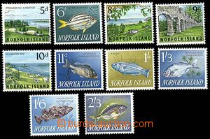 24953 - 1962 Mi.45 - 54, complete set fish and Landscape, nepatr. hi