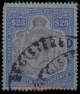 24959 - 1923 známka Průlivových osad 25$, Mi.172, levý horní r