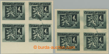 249727 - 1945 Pof.369B DV, Bratislavské 4K modrozelená, sestava 2ks