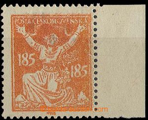 24975 - 1920 tisk na lepu 185h, Pof.160A s okrajem, stopa po mastné