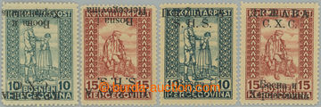 249754 - 1918 VYDÁNÍ PRO BOSNU A HERZEGOVINU / Mi.19I, 20II, 19II K