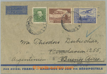 249793 - 1934 airmail letter to Buenos Aires, franked with. i.a. air 