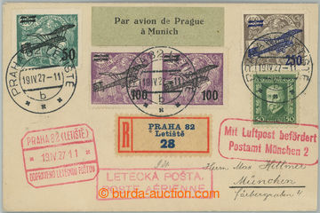249795 - 1927 R+Let-dopis do Mnichova, vyfr. mj. kompletní II. letec