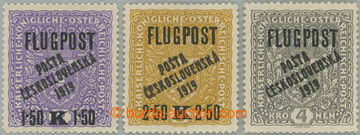 249816 -  Pof.52-54, Letecké FLUGPOST, kompletní série, hodnoty 1,