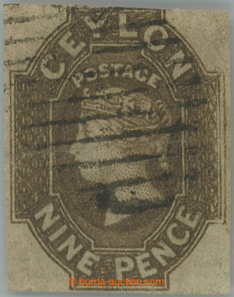 249849 - 1859 SG.8, Viktorie 9d fialově-hnědá, nezoubkovaná, prů