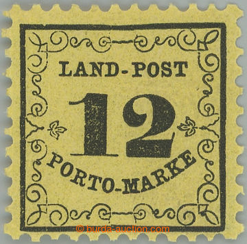 249905 - 1862 Mi.3x Landpost 12Kr black / yellow; mint never hinged p