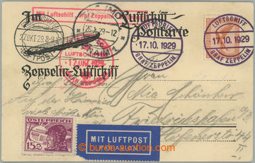 249930 - 1929 SCHLESIENFAHRT 1929 / pohlednice vyfr. let. zn. 50Pfg, 