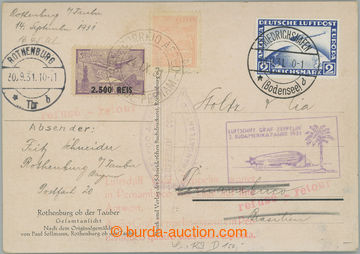 249931 - 1931 2. SÜDAMERIKAFAHRT 1931 / postcard to Brazil, transpor