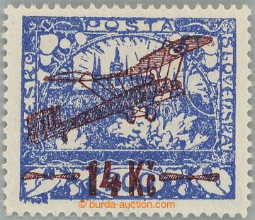 249936 -  Pof.L1B, I. letecké provizorium 14Kč/200h modrá s HZ 13�