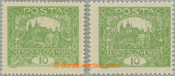 249956 -  Pof.6A, 6B, 10h green, 1x with comb perforation 11¾ and 1x