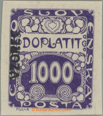 250001 -  Pof.DL13vz, Ornament 1000h violet with overprint VZOREC L u