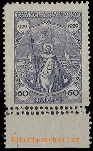 25012 - 1929 sv, Václav 60h s dolním okrajem a dvojitou perforací