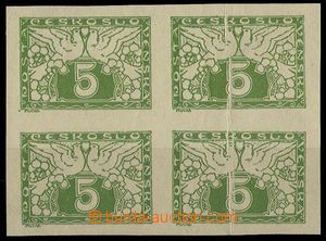 25020 - 1919 Pof.S2 ve 4-bloku se svislou přeložkou přes 2 zn.