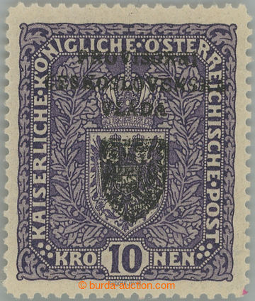 250204 -  Pof.RV19ax, Prague overprint I (Small Emblem) 10K dark viol