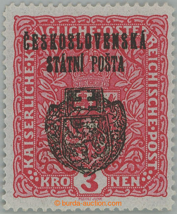 250209 -  Pof.RV38, Prague overprint II (large emblem) 3 Koruna light