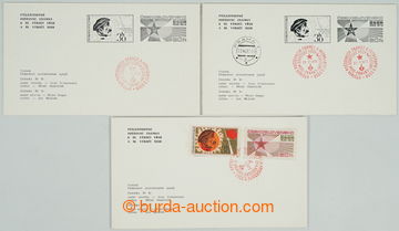 250216 - 1972 PTX, 50. výročí SSSR, sestava 3ks pozvánek, 1x s vy