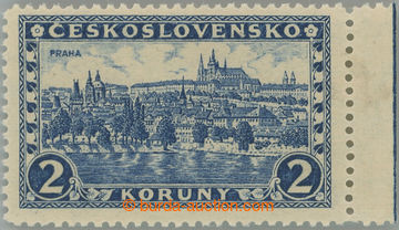 250224 - 1926 Pof.225x, Praha 2Kč modrá, pergamenový papír, průs