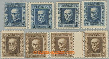 250241 - 1925 Pof.195II-196II, Gravure 2CZK and 3CZK, type II., compl