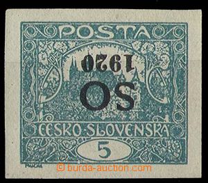 25027 -  5h Hradčany with inverted opt, Pof.SO3 Pp, overprint A/2 c