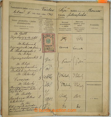 250276 -  [COLLECTIONS]  VĚDCI / comp. of 6 vysokoškolských index�