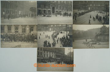 250284 - 1918 VZNIK ČSR / sestava 7 fotografií vinohradského ateli