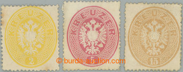 250298 - 1863 Ferch.24, 26, 28, Znak 2Kr - 16 zubů svisle, 5Kr - 19 