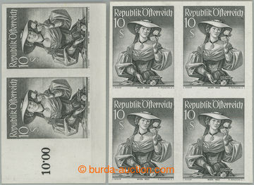 250300 - 1948-1952 ZT  ANK.923S, Kroje 10Sh, 4-blok a krajová 2-pás