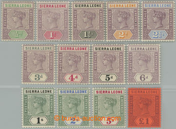 250389 - 1896-1897 SG.41-53, Viktorie ½P - £1, kompletní řada, pr