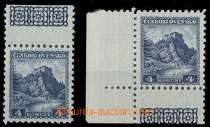 25039 - 1932 Hrady  Pof.266KH + KD, s dolním kupónem rohový kus, 