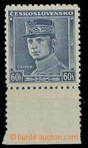 25040 - 1939 Pof.0351, Modrý Štefánik, s dolním okrajem, kat. 70