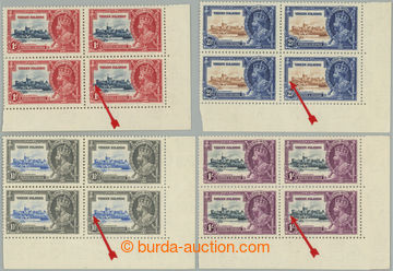 250428 - 1935 SG.103-106, 103l-106l; rohové 4-bloky Silver Jubilee 1