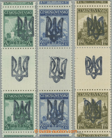 250535 - 1939 JASIŇA / místní přetisk Ukrajinského trojzubce v �